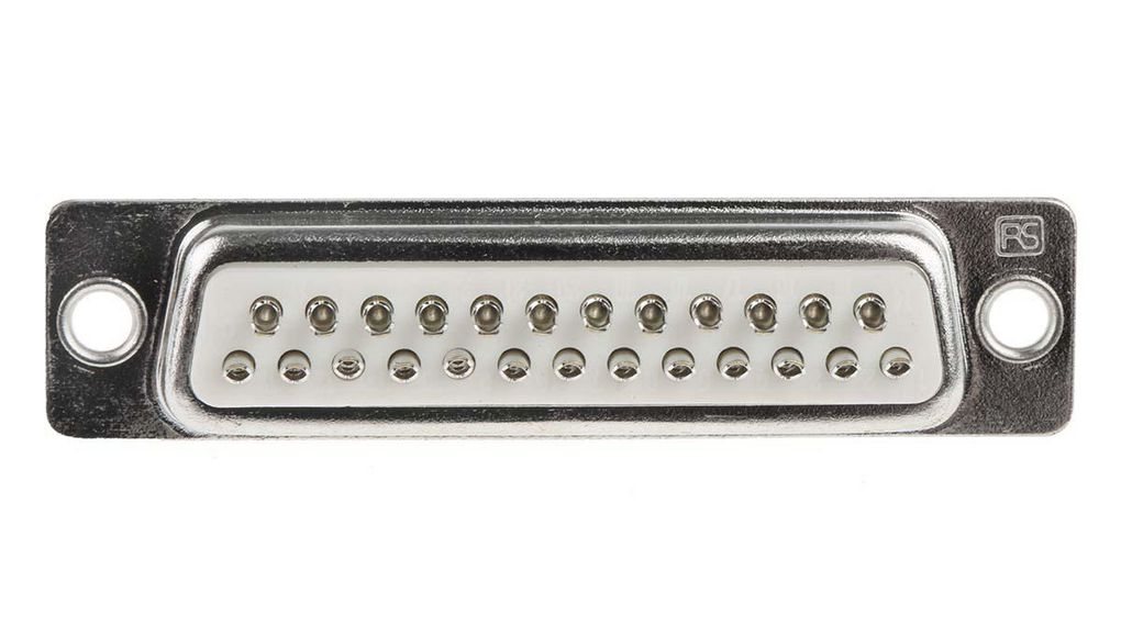 D-Sub Connector, Steel, Socket, DB-25, 5A, 500V, Pack of 5 pieces